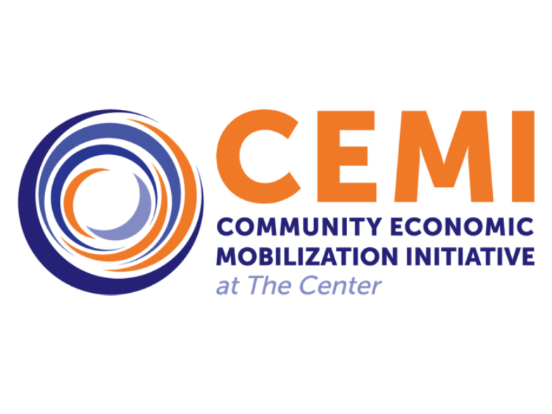 Pictured: CEMI Community Economic Mobilization Initiative at The Center logo