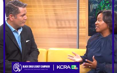 Photo of Shelley Dyer sharing new BCLC impact data on KCRA3 News