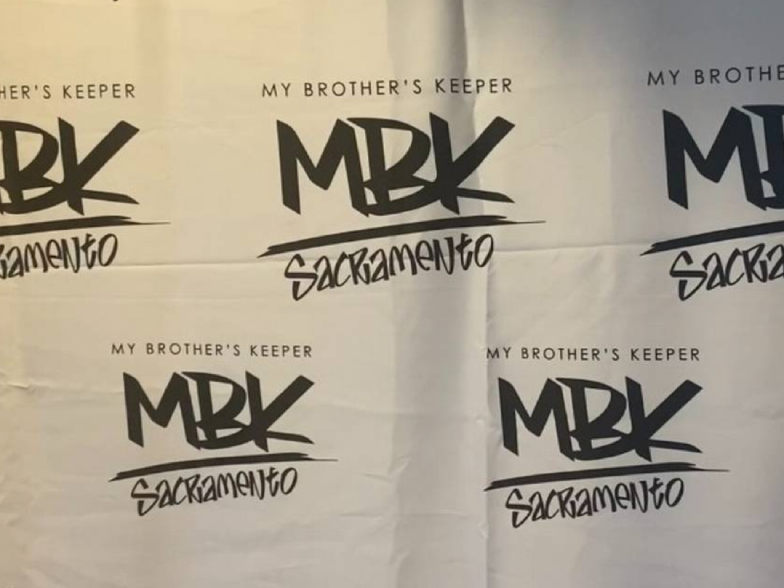 Pictured: MBK Sacramento backdrop