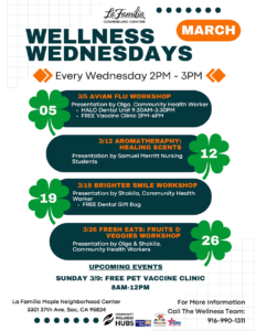 Pictured: Flyer for March Wellness Wednesdays events